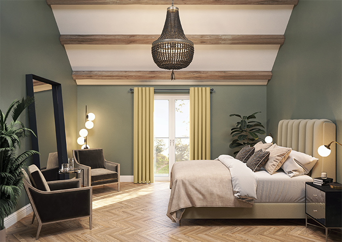 Akoya Faux Silk, Lustre Old Gold - Made to Measure Curtains - Image 14